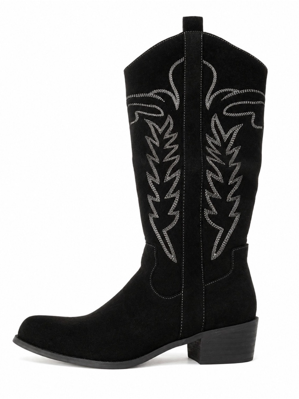NEW Women's Black Western Suede Cowboy Boot embroidered SZ 40 SZ 8